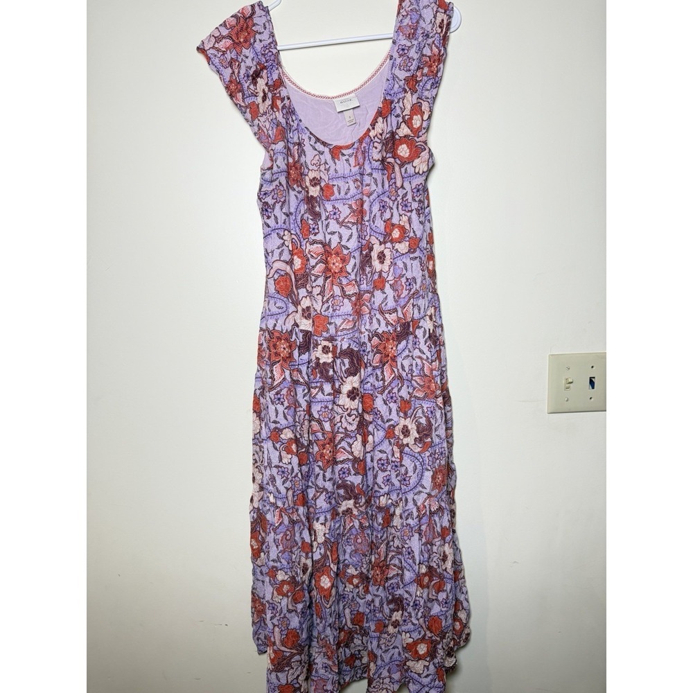 Knox Rose S Maxi Dress ShortFlutter Sleeves Pockets Lined Cottagecore